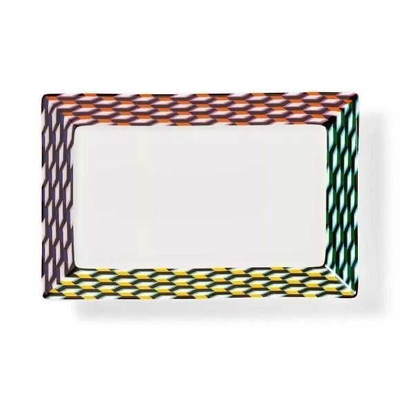 DVF for Target Arrow‎ Geo Stoneware Rectangle Serving Tray Diane Von Furstenberg - Picture 2 of 4